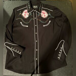 H Bar C XL Black Label Vintage Inspired Royal Flush Shirt